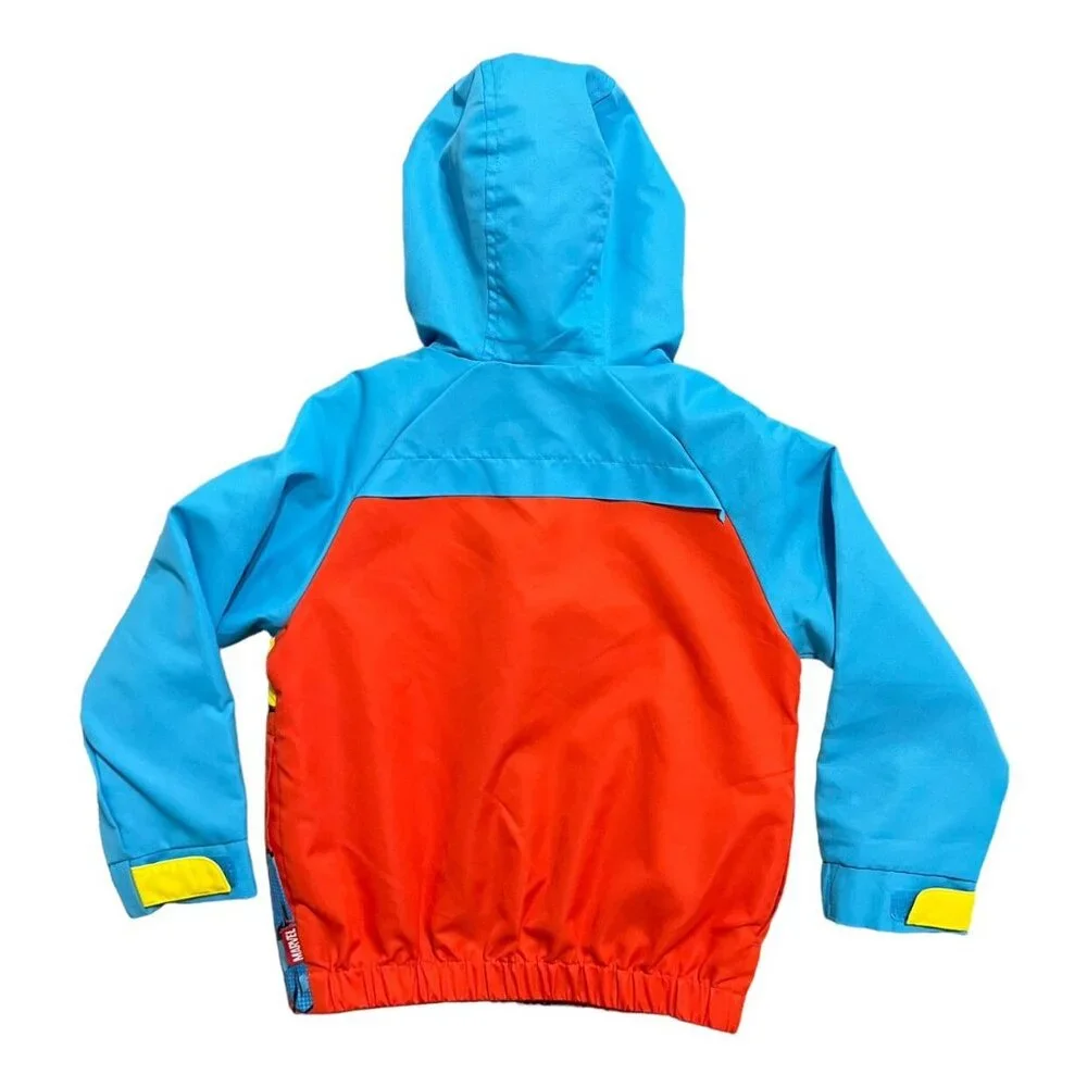 NEW Disney Marvel Sz 4 Spider-Man Hooded Windbreaker Jacket